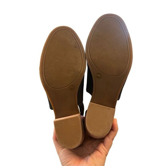 Lucky Brand Black Barimo Peep Toe Leather Heeled Booties - Picture 2 of 6